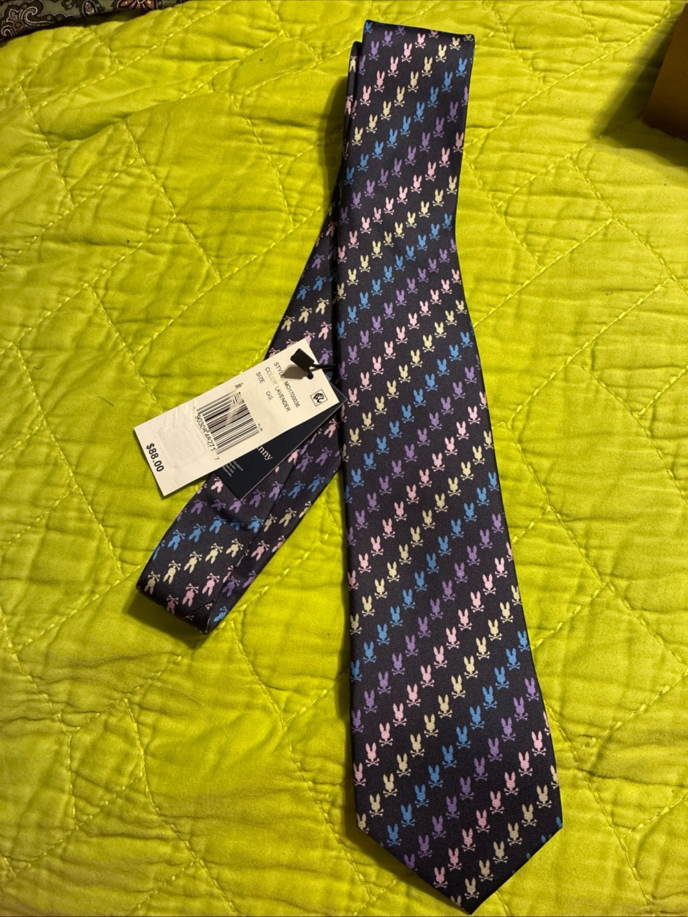 Psycho bunny all over print mens tie
